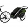 Thule Chariot Cab - Aluminum / Cypress Green